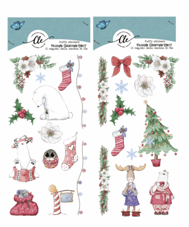 IL NEGOZIO DELLA MAMMA DI CLE – GLI ABBELLIMENTI DELLA CLE–COLLEZIONE PAJAMAS CHRISTMAS PARTY  - PUFFY STICKERS