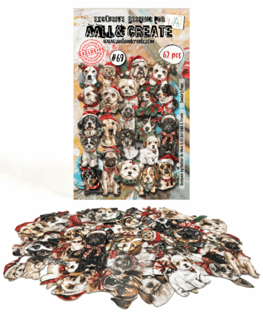 AALL & CREATE - #69 - A6 Ephemera Die-Cuts - Santa’s Pups