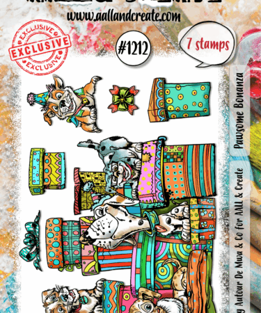 AALL & CREATE - #1212 - A6 Stamp Set - Pawsome Bonanza
