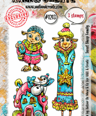 AALL & CREATE - #1213 - A7 Stamp Set - Sweet Sheep Family