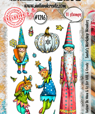 AALL & CREATE - #1216 - A6 Stamp Set - Santa's Workshop Wonders