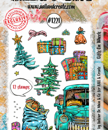 AALL & CREATE - #1221 - A6 Stamp Set - Gifts On Wheels