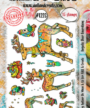 AALL & CREATE - #1223 - A6 Stamp Set - Angelic Deer Guardians