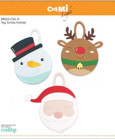 IMPRONTE D'AUTORE - set di fustelle Tag tonda Natale