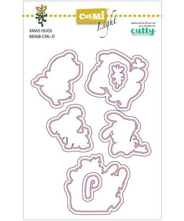 IMPRONTE D'AUTORE -   set di fustelle Christmas Hugs