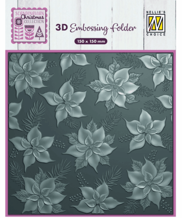 Nellie's Choice • 3D Embossing folder - Poinsettia