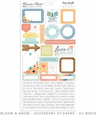 COCOA VANILLA - COLLEZIONE BLOOM & GROW - ACCESSORY STICKERS