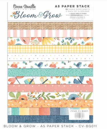 COCOA VANILLA - COLLEZIONE BLOOM & GROW - A5 PAPER STACK