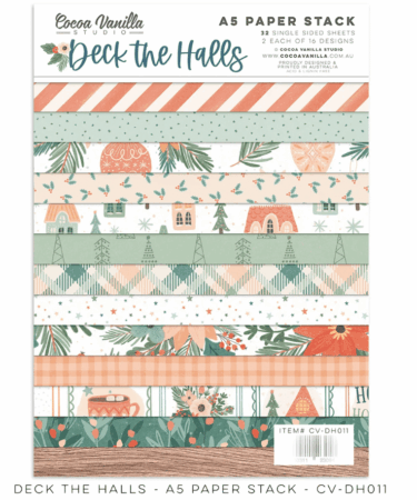 COCOA VANILLA - COLLEZIONE DECK THE HALLS  - A5 PAPER STACK