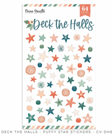 COCOA VANILLA - COLLEZIONE DECK THE HALLS  - PUFFY STAR STICKERS