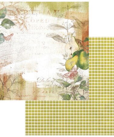 49 And Market - Collezione Vintage Orchard - Double-Sided Cardstock 12"X12" - Pear Tree