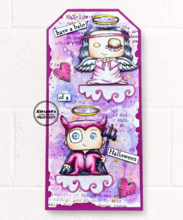 Alternative view of AALL & CREATE - Stamp Set A7- Angel and Devil #1201