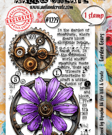 AALL & CREATE - Stamp Set A7 - Garden Gears #1229