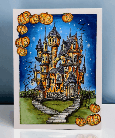 Alternative view of AALL & CREATE -Stamp Set A6 -Nightfall Castle #1236