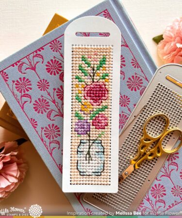 Alternative view of WAFFLE FLOWER - Stitchable Round Bookmark Die