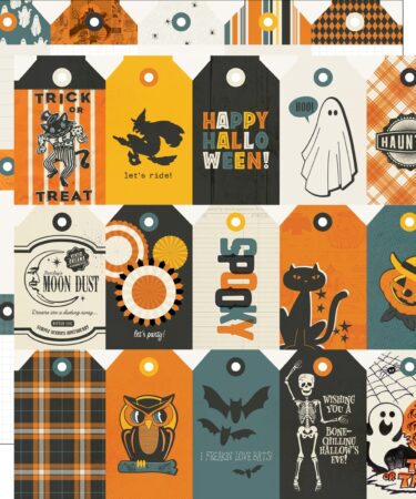 SIMPLE STORIES – Collezione SIMPLE VINTAGE SCARY STORIES – Tags Elements