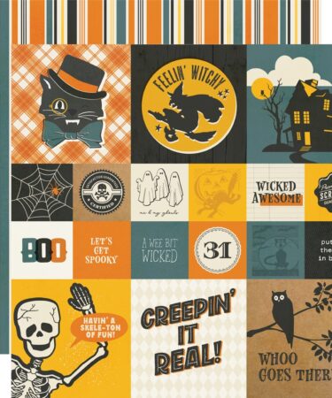 SIMPLE STORIES – Collezione SIMPLE VINTAGE SCARY STORIES – 2x2/4x4 Elements