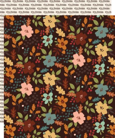 SIMPLE STORIES – Collezione CIDER AND DONUTS – carta pattered 12x12 -  Many Thanks