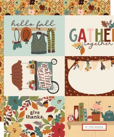 SIMPLE STORIES – Collezione CIDER AND DONUTS – carta pattered 12x12 - 4x6 Elements