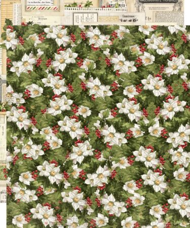 SIMPLE STORIES – Collezione SIMPLE VINTAGE YULETIDE – Carta patterned 12x12 Glad Tidings