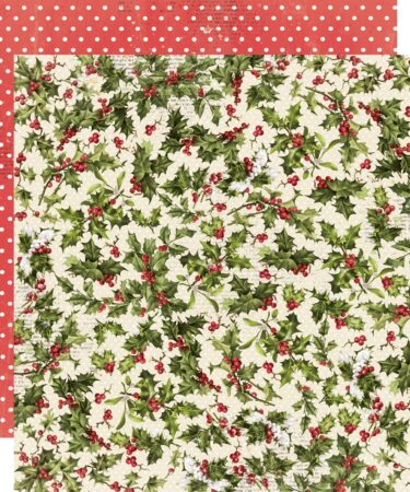 SIMPLE STORIES – Collezione SIMPLE VINTAGE YULETIDE – Carta patterned 12x12 - Holiday Wishes