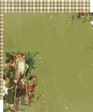 SIMPLE STORIES – Collezione SIMPLE VINTAGE YULETIDE –  Carta patterned 12x12 - Comfort & Joy