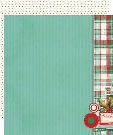 SIMPLE STORIES – Collezione SIMPLE VINTAGE HOLLY JOLLY –  Carta patterned 12x12 - For Goodness Sake!
