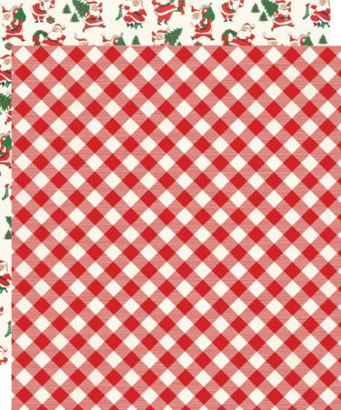 SIMPLE STORIES – Collezione SIMPLE VINTAGE HOLLY JOLLY –  Carta patterned 12x12 - Santa-Gram