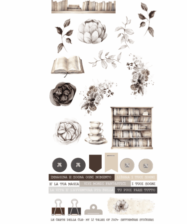IL NEGOZIO DELLA MAMMA DI CLE - GLI ABBELLIMENTI DELLA CLE – MY 12 TALES OF 2024 - SETTEMBRE - STICKERS 6X12