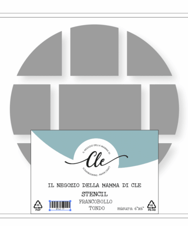 IL NEGOZIO DELLA MAMMA DI CLE- GLI STENCIL DELLA CLE - FRANCOBOLLO TONDO