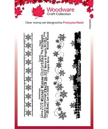 Woodware Christmas Borders Clear Stamps