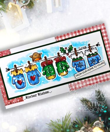 Alternative view of Woodware Winter Mittens Clear Stamps