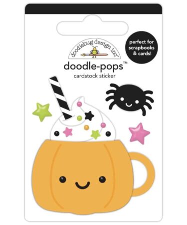 Doodlebug – Collezione Hey Pumpkin  Doodle-Pops 3D Sticker - Pumpkin Latte, Hey Pumpkin