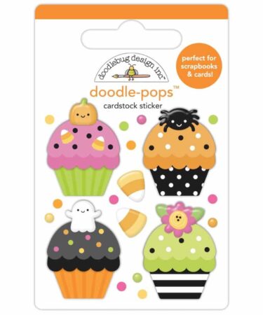 Doodlebug – Collezione Hey Pumpkin   Doodle-Pops 3D Sticker - Cute Cakes, Hey Pumpkin