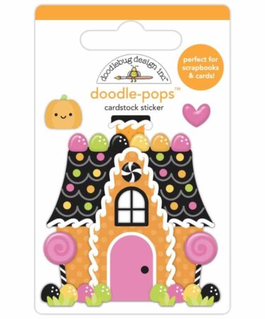 Doodlebug – Collezione Hey Pumpkin Doodle-Pops 3D Sticker - Candy Cottage, Hey Pumpkin