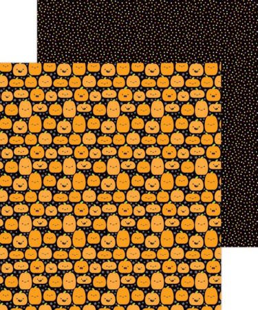 Doodlebug – Collezione Hey Pumpkin -Double-Sided Cardstock 12″X12″ – Jolly Jack-O-Lanterns