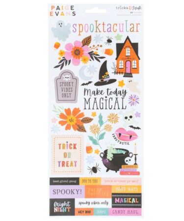 Paige Evans Collezione Tricks & Treats Cardstock Stickers 6"X12" (77 Pieces)
