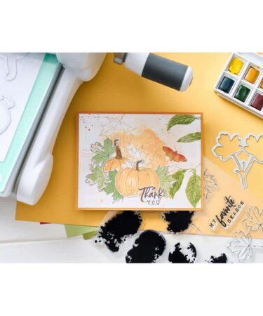 Alternative view of Sizzix Framelits Die w/Stamps by 49 and Market A5 Pencil Line Harvest (16+7pcs)