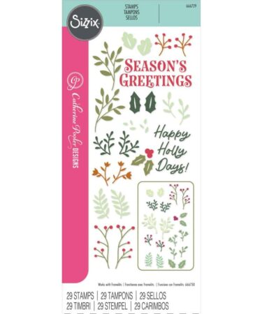 Sizzix Clear Stamps by Catherine Pooler Happy Holly Days (29pcs)