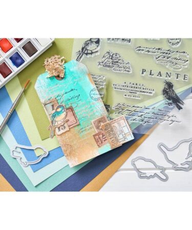Alternative view of Sizzix Framelits Die w/Stamps by 49 and Market A5 Bird Song (23+5pcs)