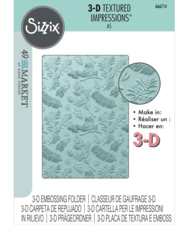 Sizzix 3D Textured Impressions by 49 and Market Pines 