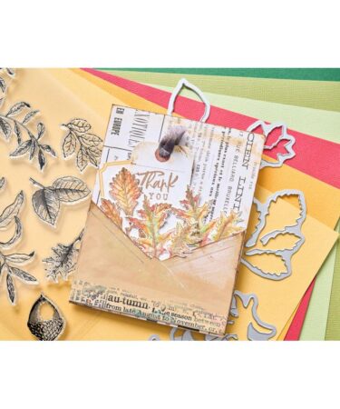 Alternative view of Sizzix Framelits Die w/Stamps by 49 and Market A5 Forever Leaves (8+8pcs)