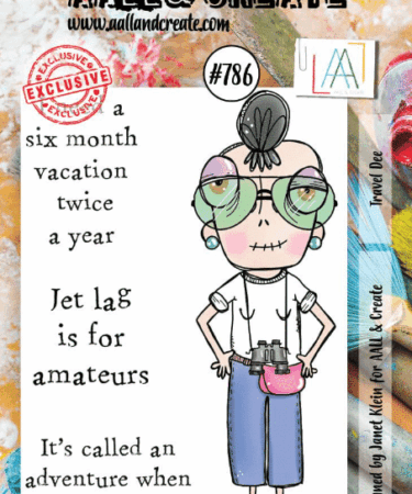 AALL & CREATE - #786 - A7 Clear Stamp Set - Travel Dee