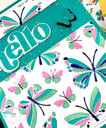 Alternative view of TAYLORED EXPRESSIONS -  Fluttering Friends 6x6 Background Stamp