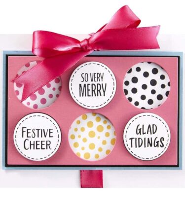 Alternative view of SPELLBINDERS - Festive Circle Sentiments Press Plates & Die Set