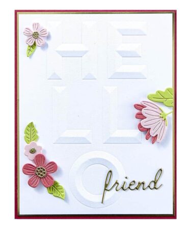 Alternative view of SPELLBINDERS - Beveled Hello A2 Cardfront 3D Embossing Folder