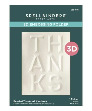 SPELLBINDERS - Beveled Thanks A2 Cardfront 3D Embossing Folder