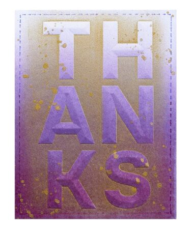 Alternative view of SPELLBINDERS - Beveled Thanks A2 Cardfront 3D Embossing Folder