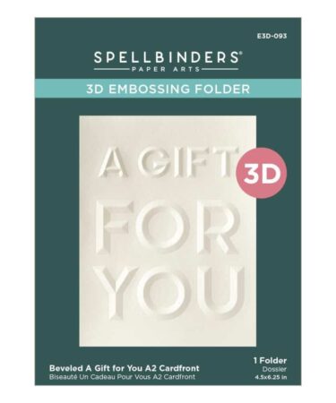 SPELLBINDERS - Beveled A Gift For You A2 Cardfront 3D Embossing Folder