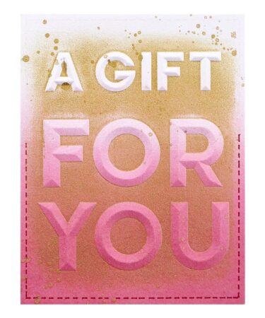 Alternative view of SPELLBINDERS - Beveled A Gift For You A2 Cardfront 3D Embossing Folder